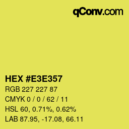 Color code: HEX #E3E357 | qconv.com