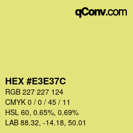 Color code: HEX #E3E37C | qconv.com