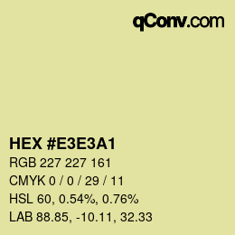 Color code: HEX #E3E3A1 | qconv.com