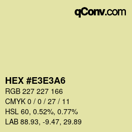 Color code: HEX #E3E3A6 | qconv.com