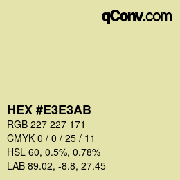 Color code: HEX #E3E3AB | qconv.com