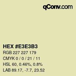 Color code: HEX #E3E3B3 | qconv.com