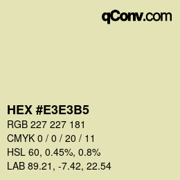 Color code: HEX #E3E3B5 | qconv.com