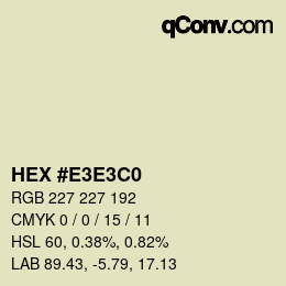 Color code: HEX #E3E3C0 | qconv.com