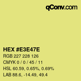 Color code: HEX #E3E47E | qconv.com