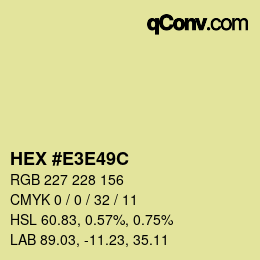 Color code: HEX #E3E49C | qconv.com