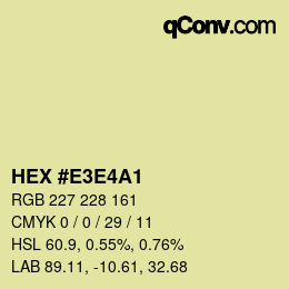 Color code: HEX #E3E4A1 | qconv.com