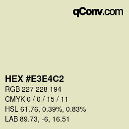 Código de color: HEX #E3E4C2 | qconv.com