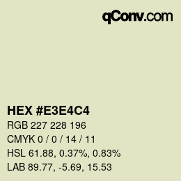 Color code: HEX #E3E4C4 | qconv.com