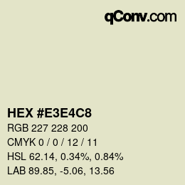 Color code: HEX #E3E4C8 | qconv.com