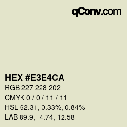 Color code: HEX #E3E4CA | qconv.com