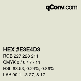カラーコード: HEX #E3E4D3 | qconv.com
