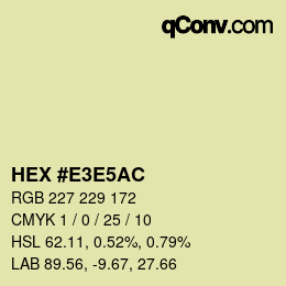 Color code: HEX #E3E5AC | qconv.com