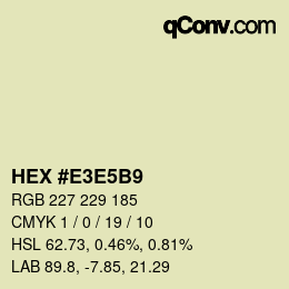 Color code: HEX #E3E5B9 | qconv.com