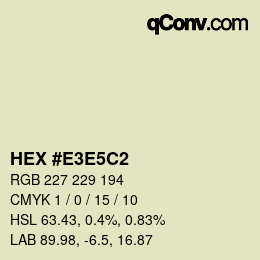 Color code: HEX #E3E5C2 | qconv.com
