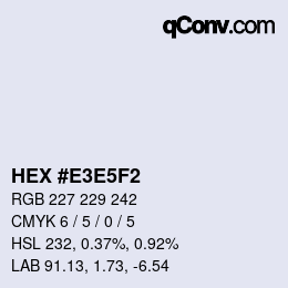 Color code: HEX #E3E5F2 | qconv.com