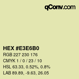 Farbcode: HEX #E3E6B0 | qconv.com