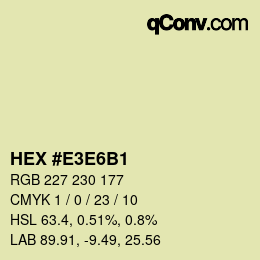 Color code: HEX #E3E6B1 | qconv.com