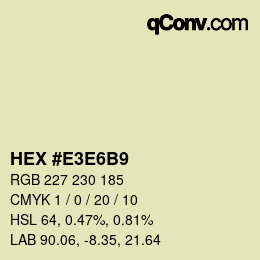 Color code: HEX #E3E6B9 | qconv.com