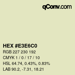 カラーコード: HEX #E3E6C0 | qconv.com