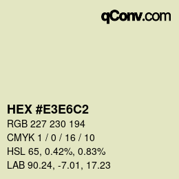 Color code: HEX #E3E6C2 | qconv.com