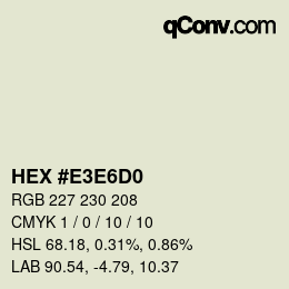 Color code: HEX #E3E6D0 | qconv.com