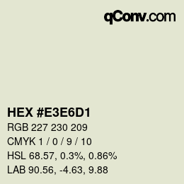 Color code: HEX #E3E6D1 | qconv.com