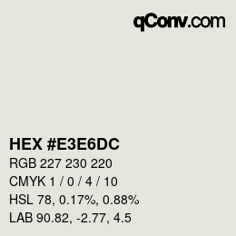 Código de color: HEX #E3E6DC | qconv.com