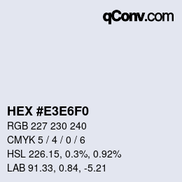 カラーコード: HEX #E3E6F0 | qconv.com