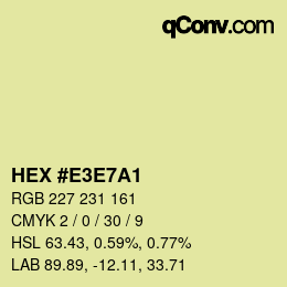 Color code: HEX #E3E7A1 | qconv.com
