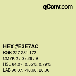 颜色代码: HEX #E3E7AC | qconv.com