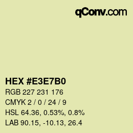 Color code: HEX #E3E7B0 | qconv.com