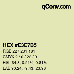 Color code: HEX #E3E7B5 | qconv.com