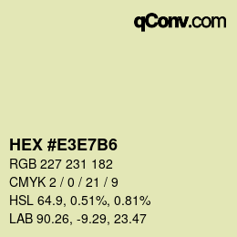 Color code: HEX #E3E7B6 | qconv.com
