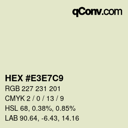 Color code: HEX #E3E7C9 | qconv.com