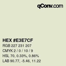 Color code: HEX #E3E7CF | qconv.com