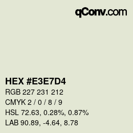 Color code: HEX #E3E7D4 | qconv.com