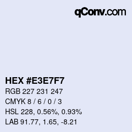 カラーコード: HEX #E3E7F7 | qconv.com