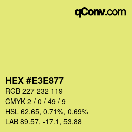 Color code: HEX #E3E877 | qconv.com