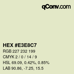 Color code: HEX #E3E8C7 | qconv.com