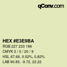 Farbcode: HEX #E3E9BA | qconv.com