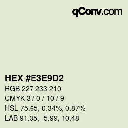 Color code: HEX #E3E9D2 | qconv.com