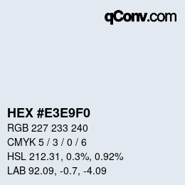 カラーコード: HEX #E3E9F0 | qconv.com
