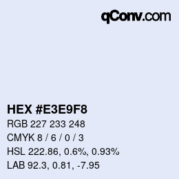 Color code: HEX #E3E9F8 | qconv.com