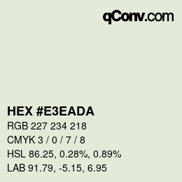 Color code: HEX #E3EADA | qconv.com