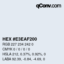 カラーコード: HEX #E3EAF200 | qconv.com
