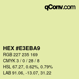 Color code: HEX #E3EBA9 | qconv.com