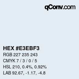 Color code: HEX #E3EBF3 | qconv.com
