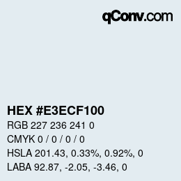 カラーコード: HEX #E3ECF100 | qconv.com