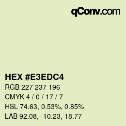 カラーコード: HEX #E3EDC4 | qconv.com